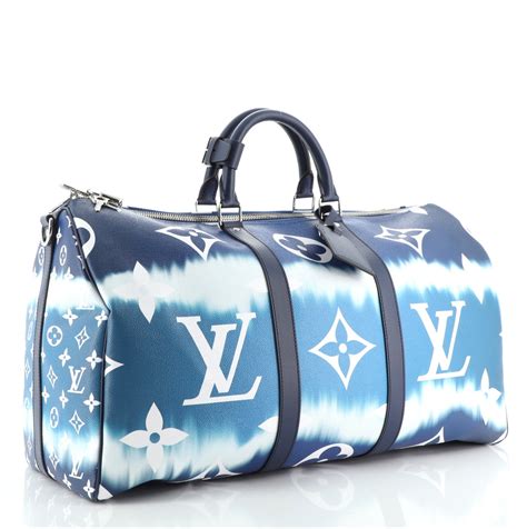 louis vuitton keepall bandouliere monogram 50 blue|Louis Vuitton Keepall 50 size.